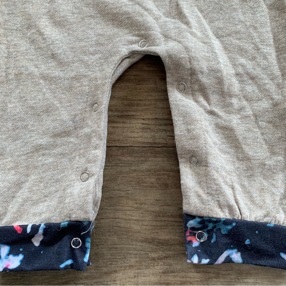 Little Sister floral hooded romper onepiece outfit - Picture 4 of 5
